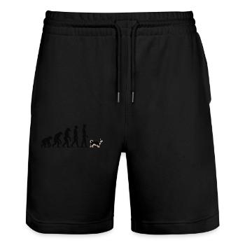 Alaskan Malamute - Stanley/Stella Trainer Unisex Organic Jogging Shorts - black - Front - Nik (191cm) & Marisol (170cm)