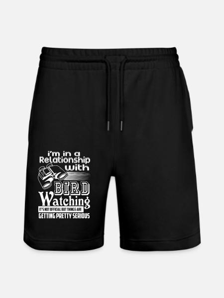 In A Relationship With Birdwatching - Stanley/Stella Trainer Unisex Organic Jogging Shorts - black