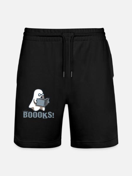 Book Nerd Boooks Librarian Reading - Stanley/Stella Trainer Unisex Organic Jogging Shorts - black