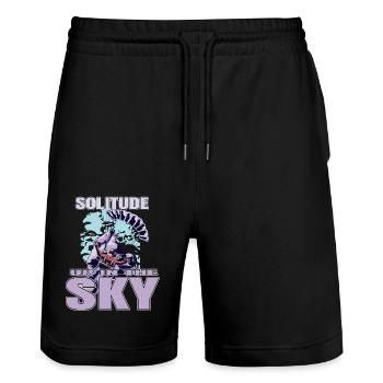 Solitude Up in the Sky – Paragliding - Stanley/Stella Trainer Unisex Organic Jogging Shorts - black - Front - Nik (191cm) & Marisol (170cm)