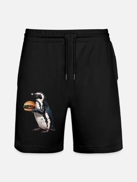Penguin - Stanley/Stella Trainer Unisex Organic Jogging Shorts - black