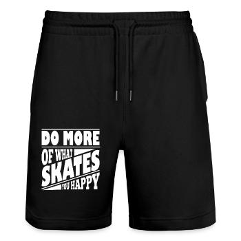 Skateboard Art Pour Garçons Filles Hommes Skateboard Cadeaux - Short de jogging bio TRAINER Stanley/Stella unisexe - noir - Devant - Nik (191cm) & Marisol (170cm)