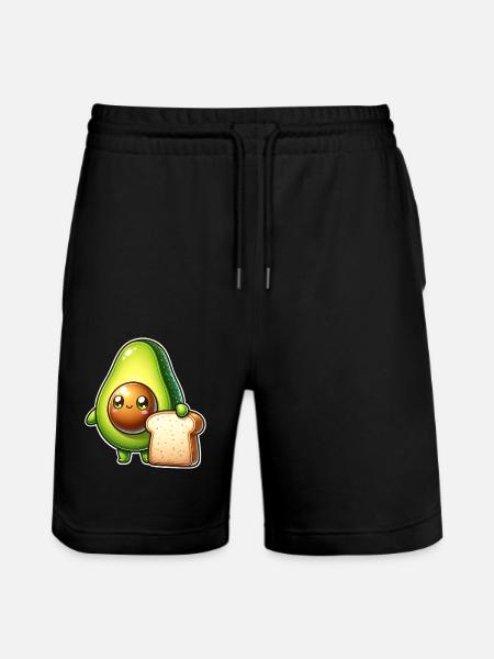 Avocado Toast - Stanley/Stella Trainer Unisex Organic Jogging Shorts - black