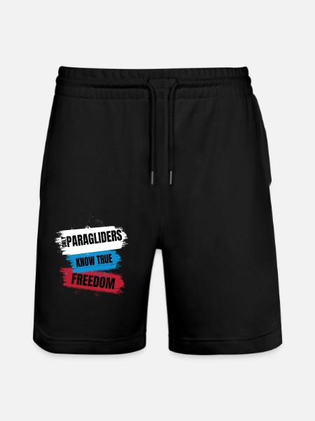 Only Paragliders Know True Freedom - Stanley/Stella Trainer Unisex Organic Jogging Shorts - black