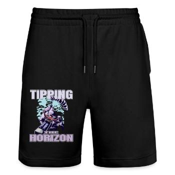 Tipping the Horizon – Paragliding Adventure - Stanley/Stella Trainer Unisex Organic Jogging Shorts - black - Front - Nik (191cm) & Marisol (170cm)