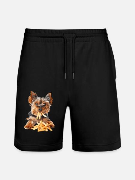Yorkshire Terrier - Stanley/Stella Trainer Unisex Organic Jogging Shorts - black