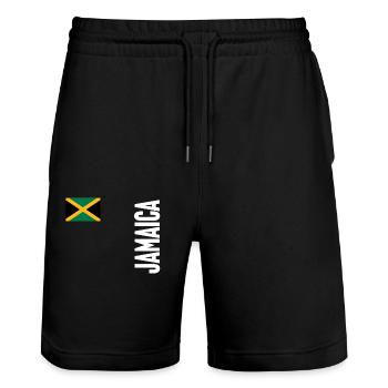 Jamaïque Jamaïque Rasta Raggea Drapeau Rastafari - Short de jogging bio TRAINER Stanley/Stella unisexe - noir - Devant - Nik (191cm) & Marisol (170cm)