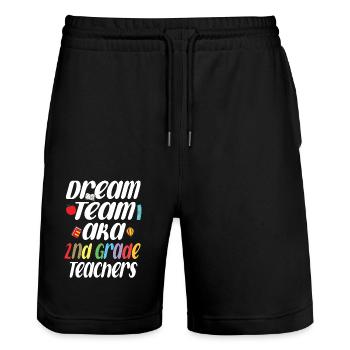 Dream Team AKA 2nd Grade Teachers - Stanley/Stella Trainer Unisex Organic Jogging Shorts - black - Front - Nik (191cm) & Marisol (170cm)