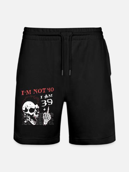Ho 39 anni e più il dito medio - 40° compleanno - Pantaloncini da jogger ecologici unisex Trainer di Stanley/Stella - nero