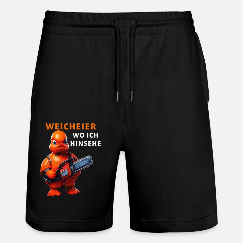 WEICHEIER WO ICH HINSEHE - Stanley/Stella Unisex Bio Joggingshorts Trainer  - Schwarz