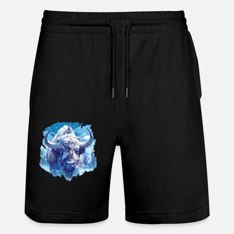 Bisons Bison - Short de jogging bio TRAINER Stanley/Stella unisexe - noir