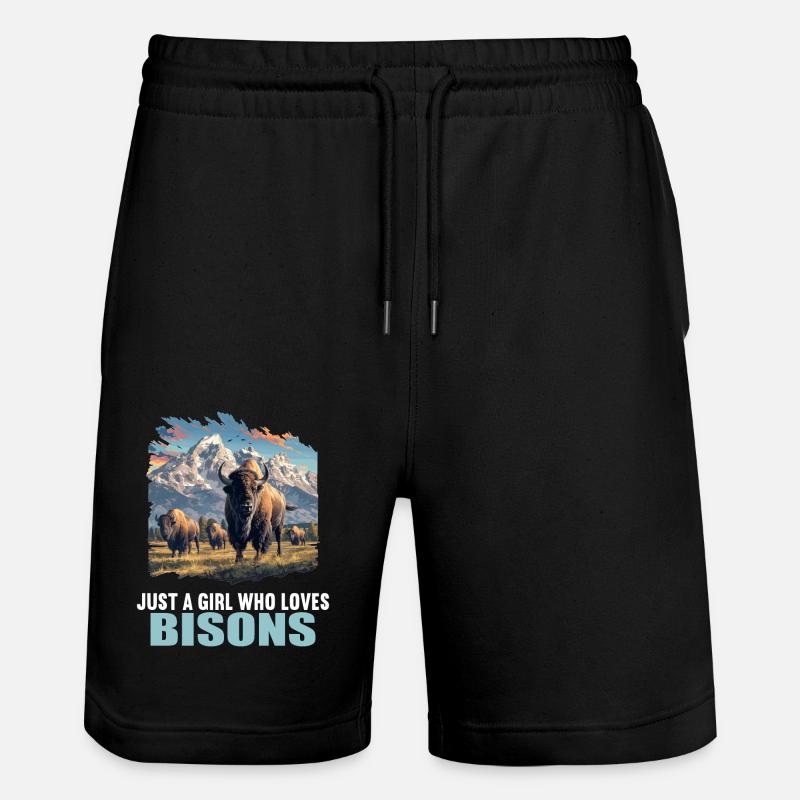 Bisons Bison - Short de jogging bio TRAINER Stanley/Stella unisexe - noir