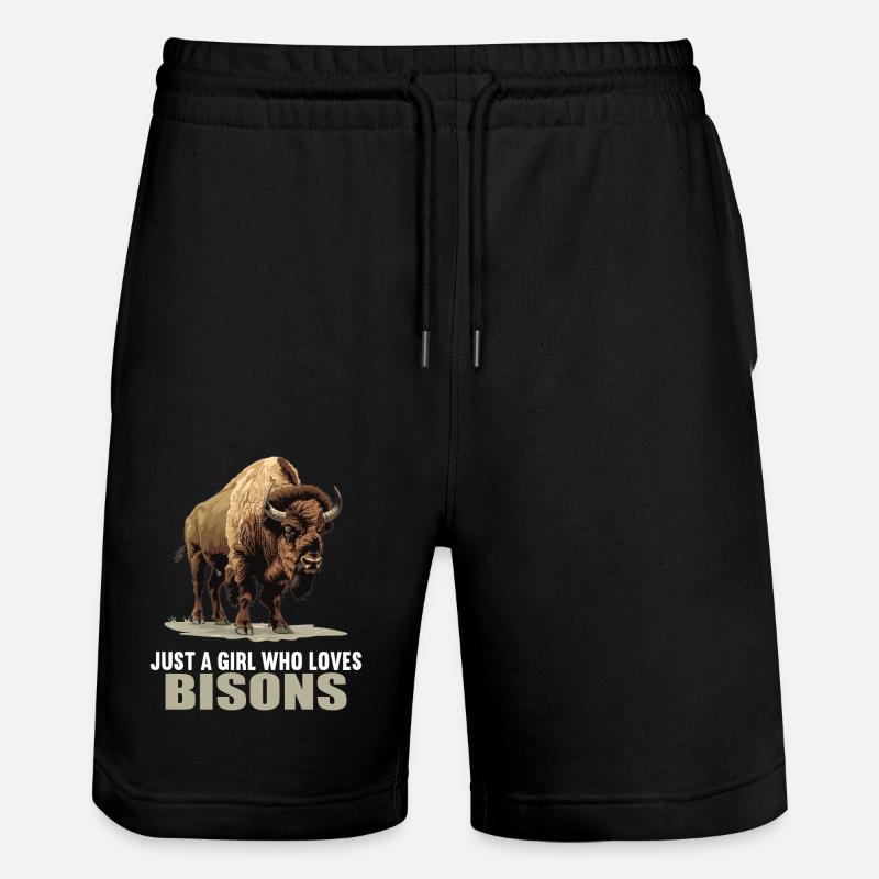 Bisons Bison - Stanley/Stella Unisex Bio Joggingshorts Trainer  - Schwarz