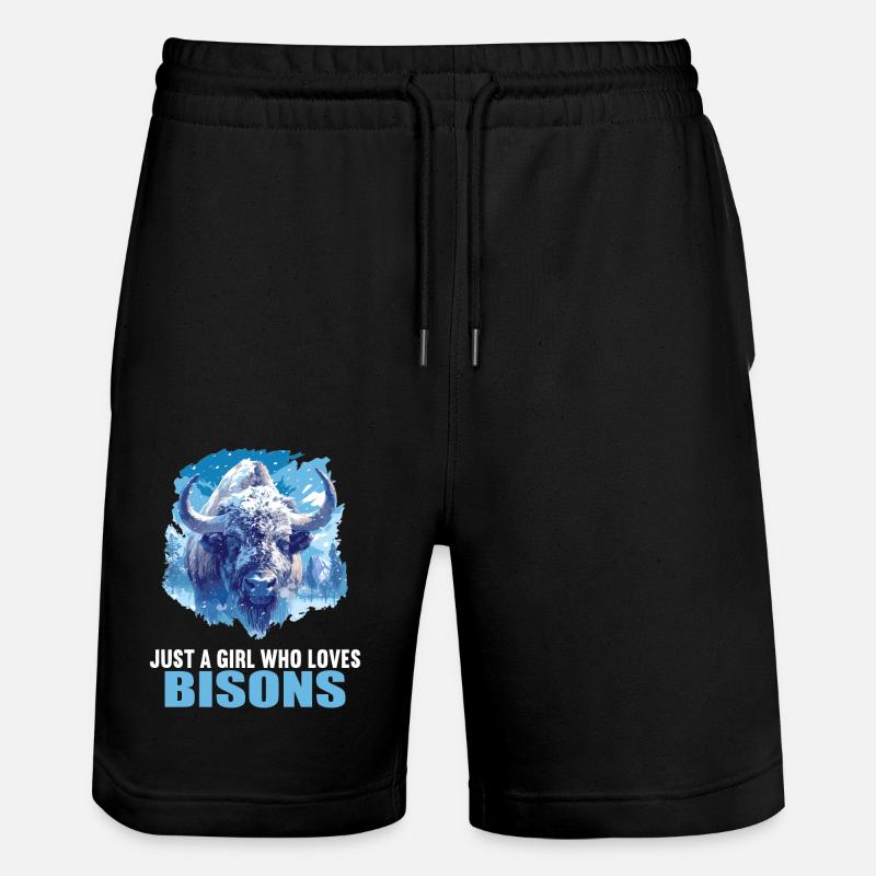 Bisons Bison - Short de jogging bio TRAINER Stanley/Stella unisexe - noir