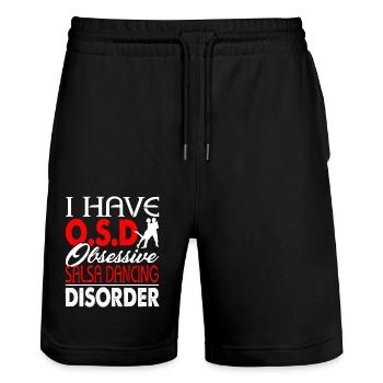 I Have Obsessive Salsa Dancing Disorder - Stanley/Stella Trainer Unisex Organic Jogging Shorts - black - Front - Nik (191cm) & Marisol (170cm)