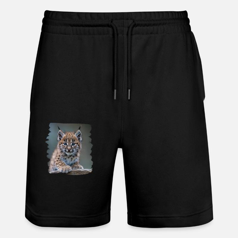 Bobcats Rotluchse Rotluchs Luchs - Stanley/Stella Unisex Bio Joggingshorts Trainer  - Schwarz