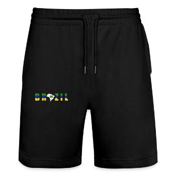 Brésil Brésil Maillot brésilien Rio de Janeiro - Short de jogging bio TRAINER Stanley/Stella unisexe - noir - Devant - Nik (191cm) & Marisol (170cm)