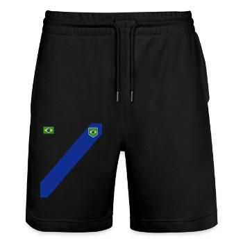 Brésil Brésil Maillot brésilien Rio de Janeiro - Short de jogging bio TRAINER Stanley/Stella unisexe - noir - Devant - Nik (191cm) & Marisol (170cm)
