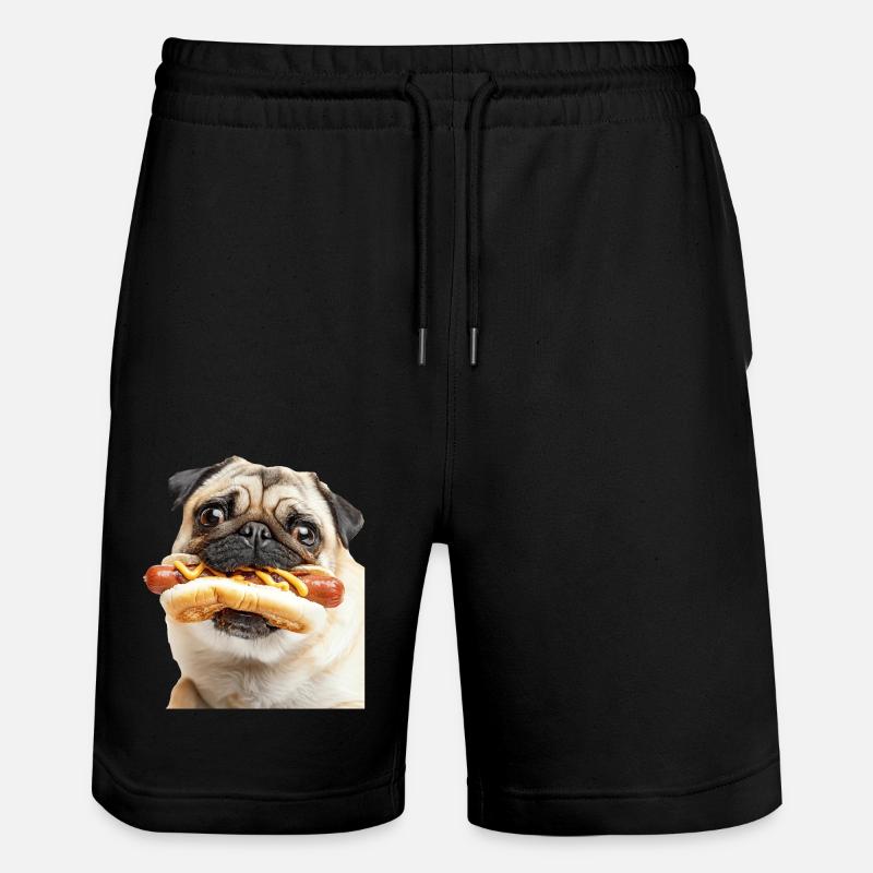 Mops - Stanley/Stella Unisex Bio Joggingshorts Trainer - Schwarz