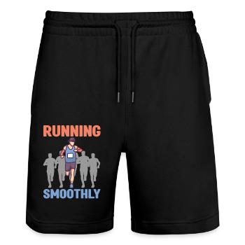 Marathon Running Smoothly Running - Stanley/Stella Trainer Unisex Organic Jogging Shorts - black - Front - Nik (191cm) & Marisol (170cm)