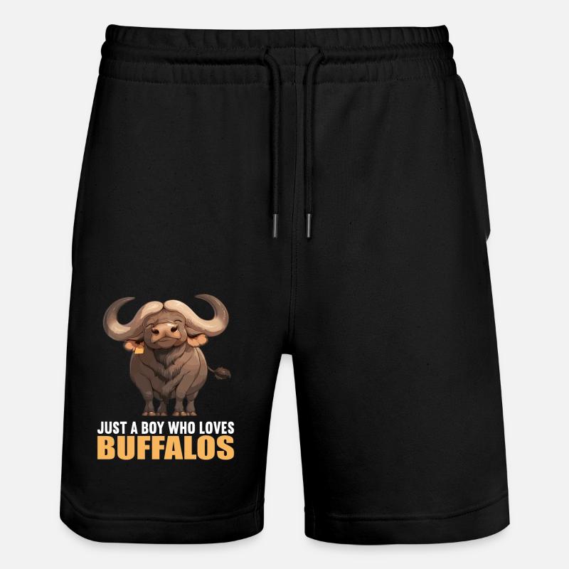 Buffles Buffalo Büffel - Short de jogging bio TRAINER Stanley/Stella unisexe - noir