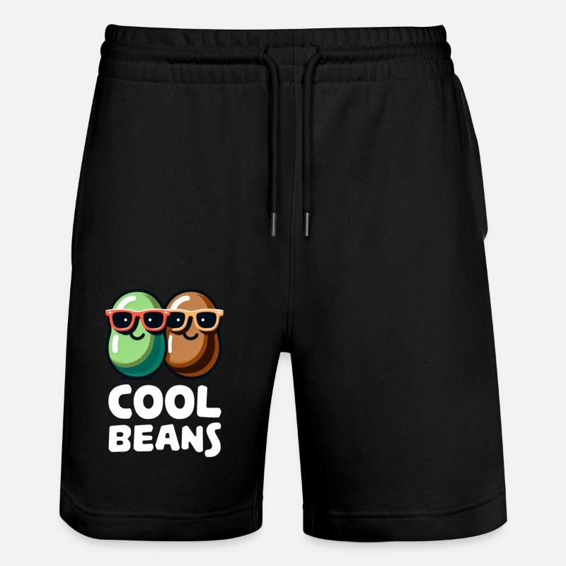 Coole Bohnen Lustiges Bohnendesign - Stanley/Stella Unisex Bio Joggingshorts Trainer  - Schwarz