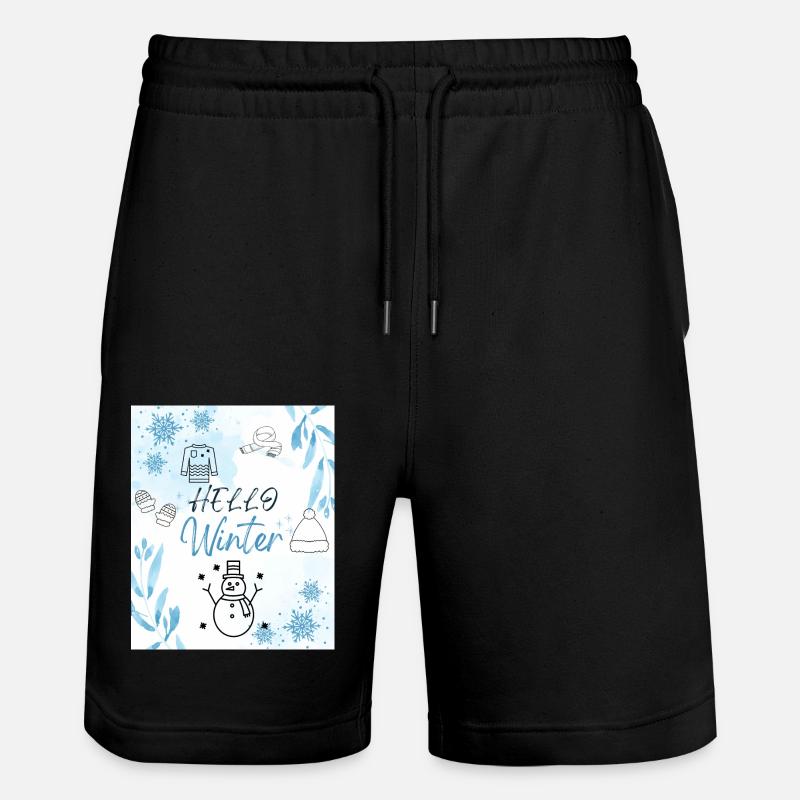Hello Winter - Stanley/Stella Unisex Bio Joggingshorts Trainer  - Schwarz