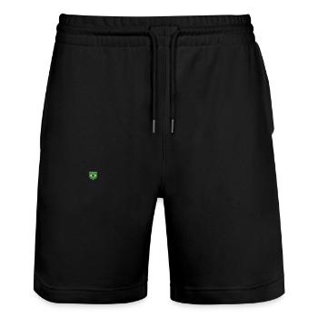 Brazil Brazil shirt Brazilian Rio de Janeirao - Stanley/Stella Trainer Unisex Organic Jogging Shorts - black - Front - Nik (191cm) & Marisol (170cm)