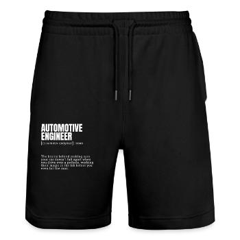 Automotive Engineer Definition Creative Design - Stanley/Stella Trainer Unisex Organic Jogging Shorts - black - Front - Nik (191cm) & Marisol (170cm)
