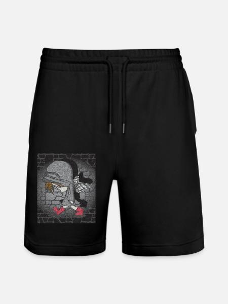dark boy - Stanley/Stella Unisex Bio Joggingshorts Trainer - Schwarz