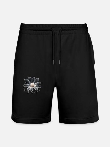 Glücksblume Happiness Flower - Stanley/Stella Trainer Unisex Organic Jogging Shorts - black