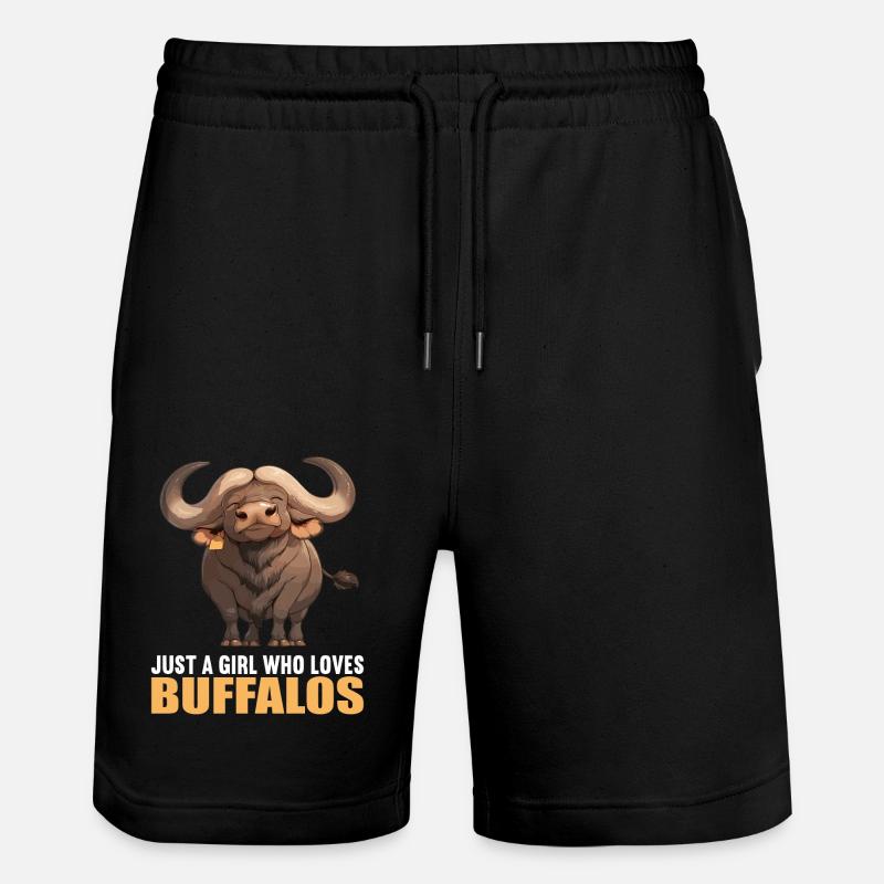 Buffles Buffalo Büffel - Short de jogging bio TRAINER Stanley/Stella unisexe - noir