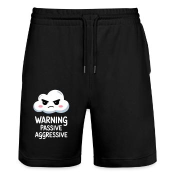 Avertissement Conception de cloud passif agressif - Short de jogging bio TRAINER Stanley/Stella unisexe - noir - Devant - Nik (191cm) & Marisol (170cm)