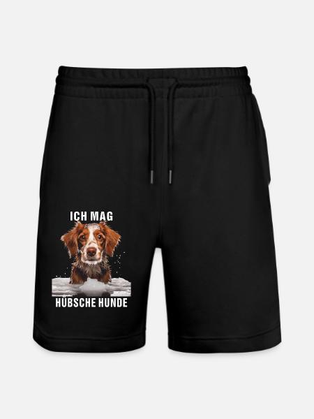 DOGS I LIKE PRETTY DOGS - Stanley/Stella Trainer Unisex Organic Jogging Shorts - black