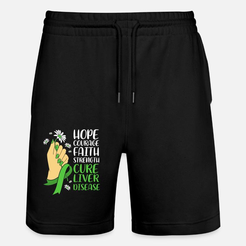 Lebererkrankung - Stanley/Stella Unisex Bio Joggingshorts Trainer  - Schwarz