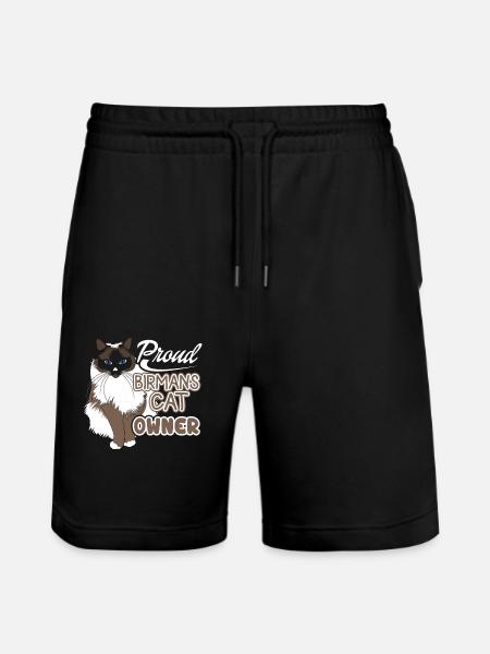 Proud Birman Cat Owner - Stanley/Stella Trainer Unisex Organic Jogging Shorts - black
