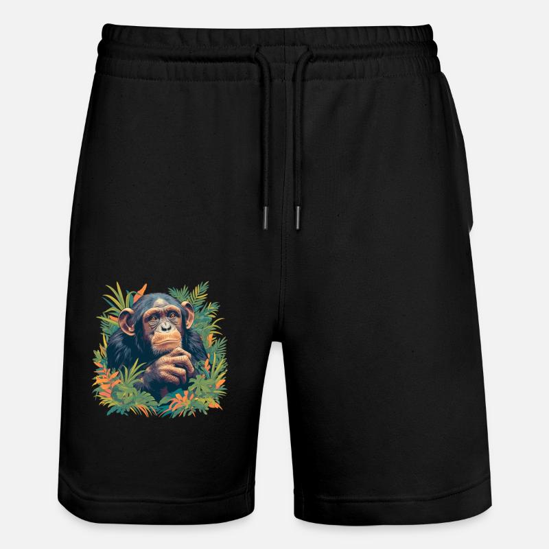 Chimpanzé Schimpansen Schimpanse - Short de jogging bio TRAINER Stanley/Stella unisexe - noir