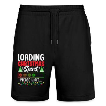 Loading Christmas Spirit Please Wait.... Holiday S - Stanley/Stella Unisex Bio Joggingshorts Trainer  - Schwarz - Vorne - Nik (191cm) & Marisol (170cm)