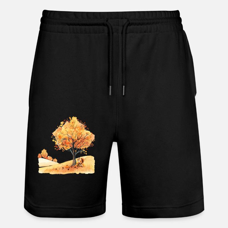 Herbst Eichhörnchen Écureuil d’automne - Short de jogging bio TRAINER Stanley/Stella unisexe - noir