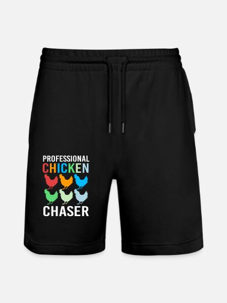 Chicken Poultry - Stanley/Stella Trainer Unisex Organic Jogging Shorts - black