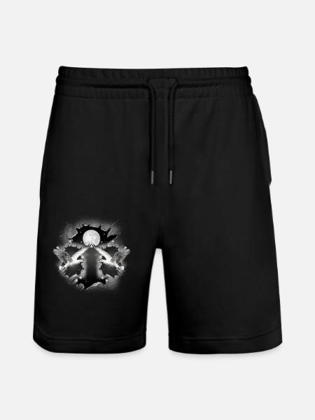 Seagull mystical maritime seagulls - Stanley/Stella Trainer Unisex Organic Jogging Shorts - black