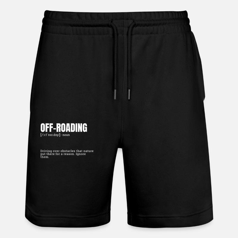 Funny Off-Roading Definition - Stanley/Stella Trainer Unisex Organic Jogging Shorts - black