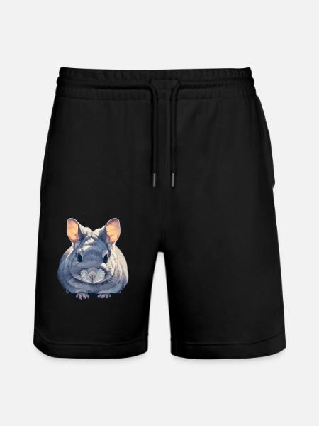 Chinchillas Chinchilla - Stanley/Stella Trainer Unisex Organic Jogging Shorts - black
