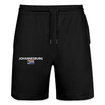 Johannesburg Afrique du Sud Drapeau sud-africain - Short de jogging bio TRAINER Stanley/Stella unisexe - noir - Devant - Nik (191cm) & Marisol (170cm)