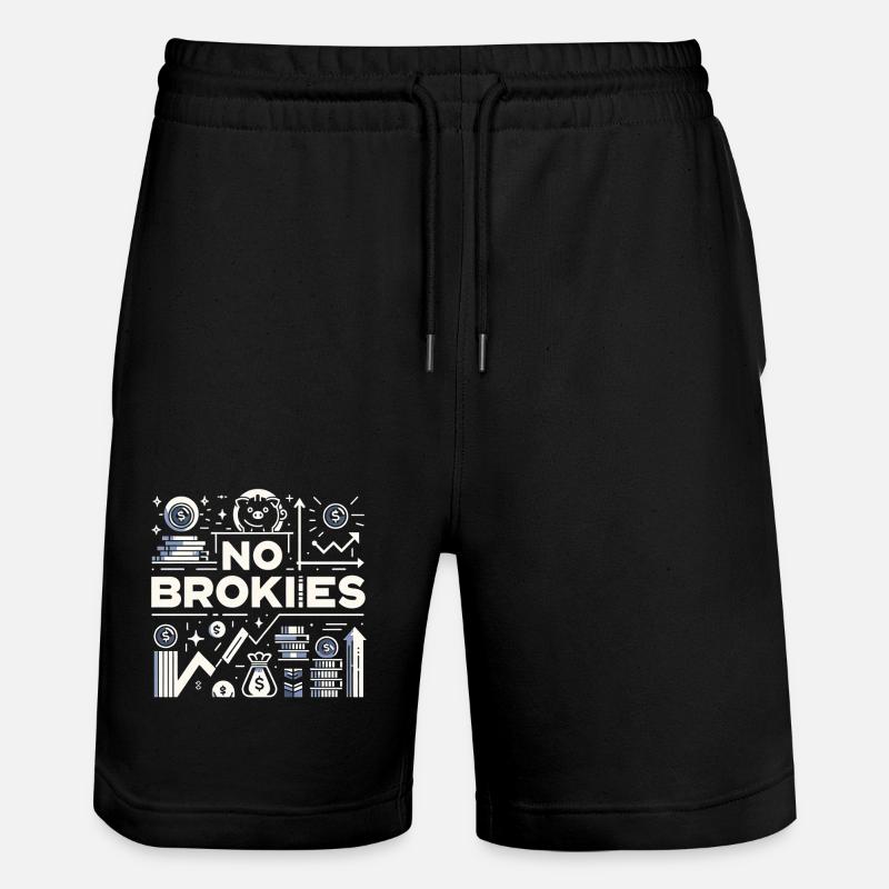 No Brokies 8 - Stanley/Stella Unisex Bio Joggingshorts Trainer  - Schwarz