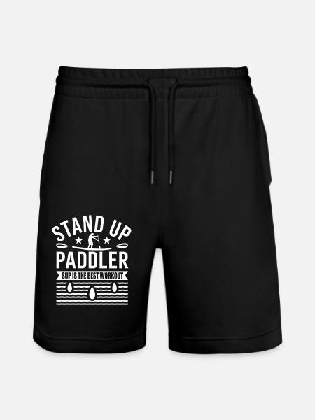 Stand Up Paddler - Stanley/Stella Trainer Unisex Organic Jogging Shorts - black