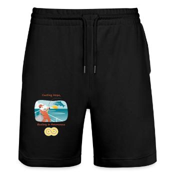 Casting Hope Taumeln im Bewusstsein - Stanley/Stella Unisex Bio Joggingshorts Trainer  - Schwarz - Vorne - Nik (191cm) & Marisol (170cm)