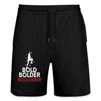 Bold Bolder Bloc de bloc - Short de jogging bio TRAINER Stanley/Stella unisexe - noir - Devant - Nik (191cm) & Marisol (170cm)
