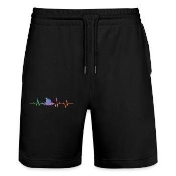 Pottery Ceramics Artist Heartbeat - Stanley/Stella Unisex Bio Joggingshorts Trainer  - Schwarz - Vorne - Nik (191cm) & Marisol (170cm)