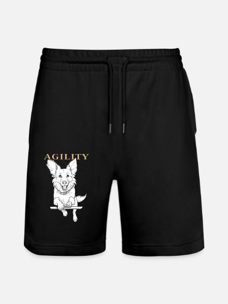 DOG AGILITY - Stanley/Stella Trainer Unisex Organic Jogging Shorts - black